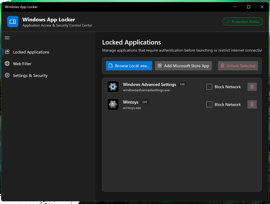 WinSecure Dashboard